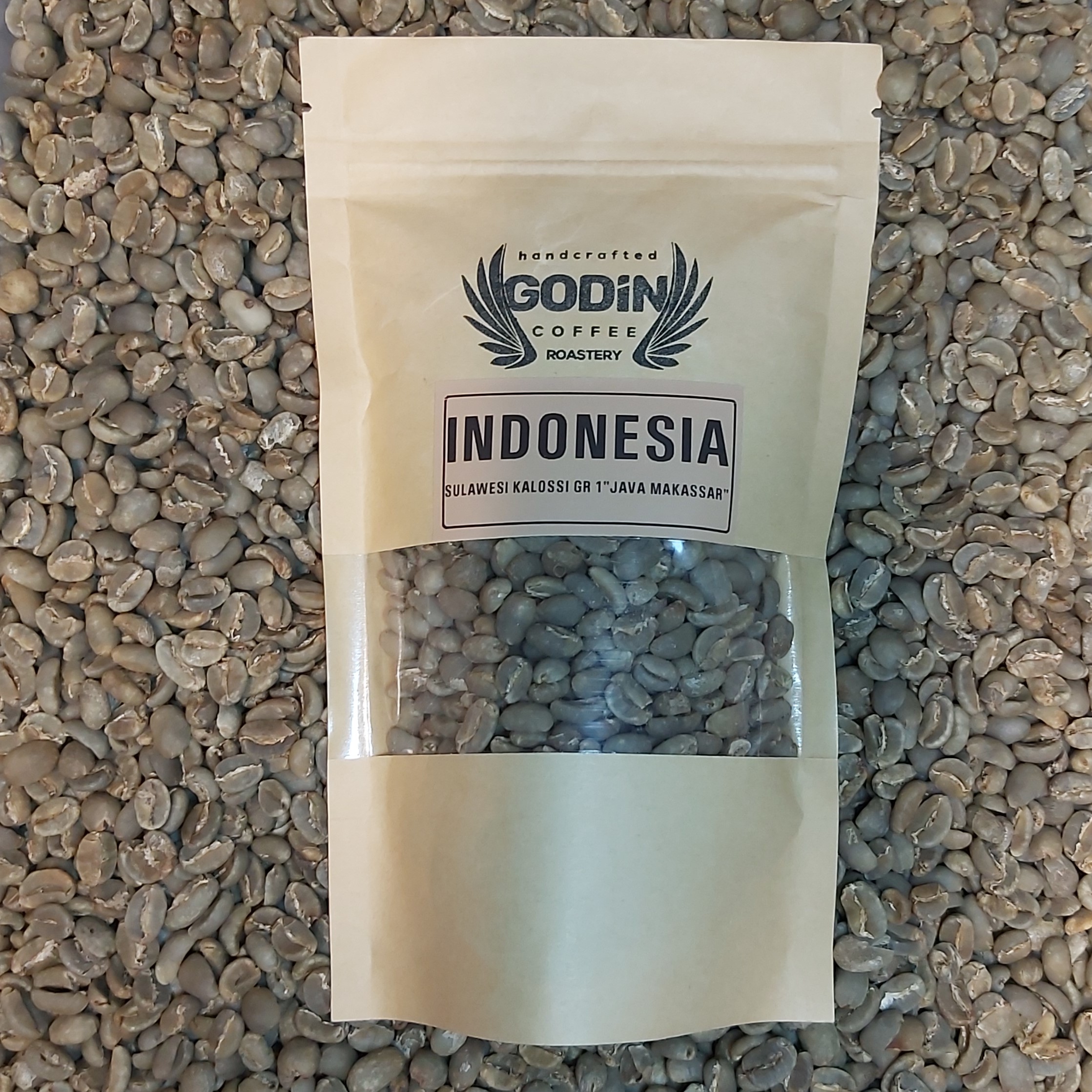 Stevenson ontbijt Verst Ongebrande Verse Groene Koffiebonen INDONESIA SULAWESI KALOSSI GR 1 "JAVA  MAKASSAR" 🇮🇩 - GODIN COFFEE ROASTERY